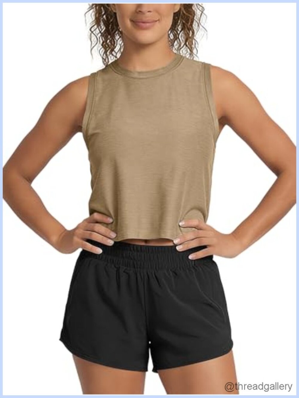 Ultra Soft Performance Tank Top High Crew Neck Sleeveless